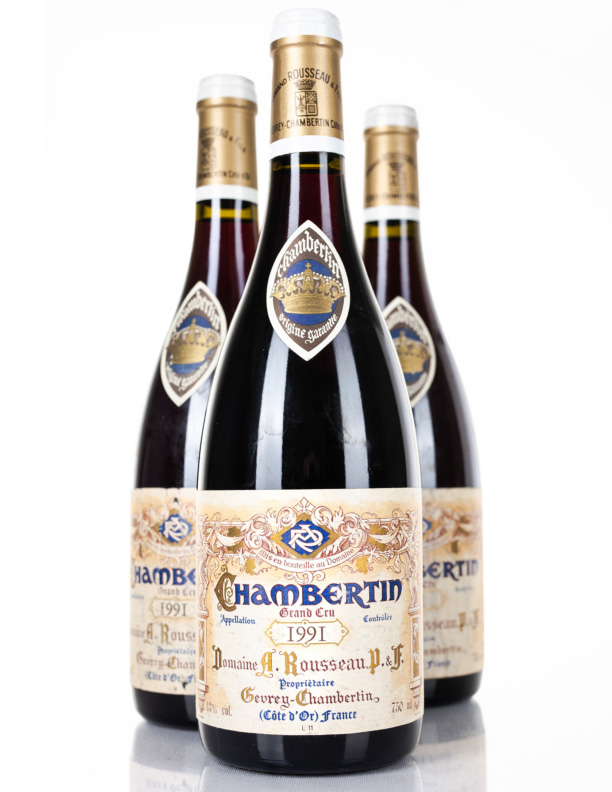 Lot 4: 3 bottles 1991 A. Rousseau Chambertin